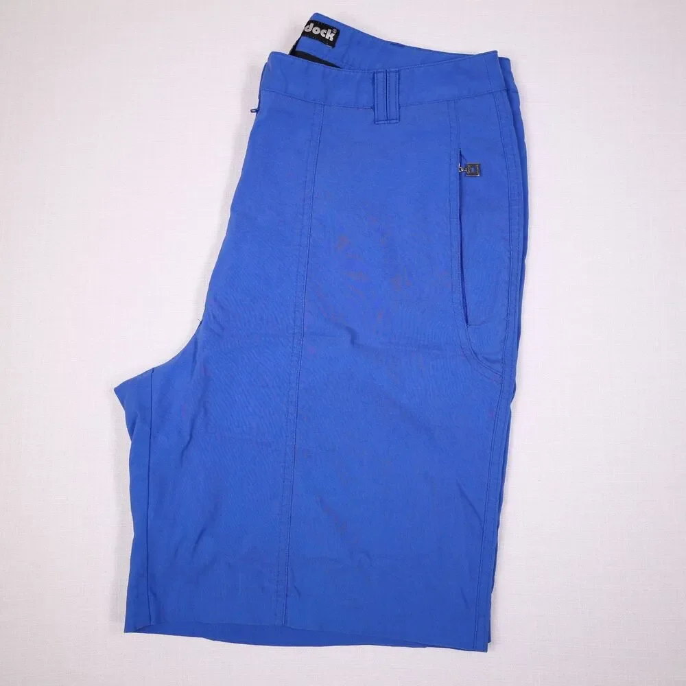 jamie sadock Blue Bermuda Performance Golf Shorts Women's Size 10 Zipper Pockets